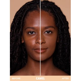 SHEGLAM SKin-Focus Full Coverage Powder Foundation Oil-Control Lightweight Face Pressed Powder Makeup-Camel