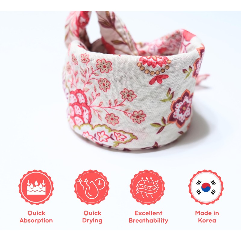 Arumary - Bandanas suaves de algodón y viscosa floral, envoltura