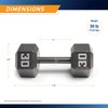 Marcy 30lb Cast Iron Hex Dumbbell, Single, IV-2030