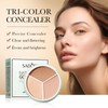 Tri-Color Concealer Palette, Natural Coverage, Precise Skin Tone Matching, Easy
