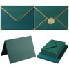 50 Pack A4 Envelopes with 4x6 Folded Cards and Gold