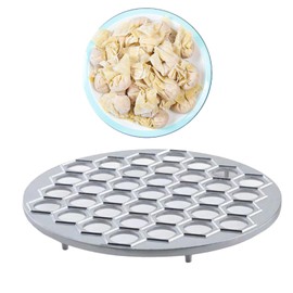 1 x Pelmeni Mould, Manti Mould, Pelmeni Maker with 37 Holes, Aluminium Alloy, Tortellini Shaper (25 cm), Dumpling Maker