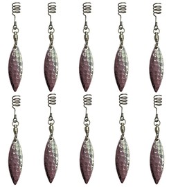 Wild life Spring Pin Twist Lock Tail Spinners Hitchhikers for Soft Plastic/senko Fishing Lures (Pack 10) (Silver)