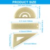 Cionyce Brass Mini Ruler Set,Triangle Ruler & Protractor & 4