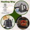 EFUTURETIME Gooseneck Kettle Gooseneck Kettle Black with Thermometer 1.2 L