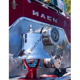 Mack CF Fire Truck Bulldog Front End Vintage Fire Photograph Print 8.5x11"