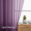 Simplebrand Plum Purple Sheer Curtains 72 Inches Long 2 Panels