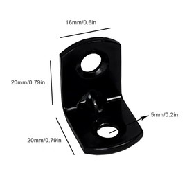 40PCS L Bracket Corner Brace Reinforced Corner Support Brackets Small Right Angle Bracket with 80PCS Screws for Furniture Cabinet Wardrobe Drawer Bed Desk