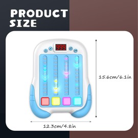 MORAINJAY Electronic Music Rhythm Game Machine, Handheld Push Pop Game with Lights Music, Quick Press Fidget Toy,Travel Puzzle Game Console, Sensory Autism Toy, irthday for Boys Girls