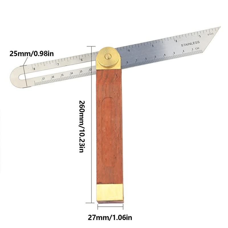Adjustable Carpentry Square Bevel Gauge, T Bevel Angle Finder Craft