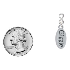 Delight Jewelry Silvertone Giggle Oval Silvertone Infinity Post Earrings