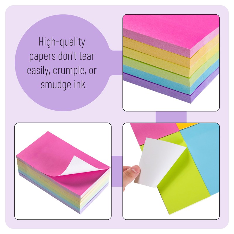 Mr. Pen- Sticky Notes, 3”x5”, 8 Pads, 640 Sheets, Colorful