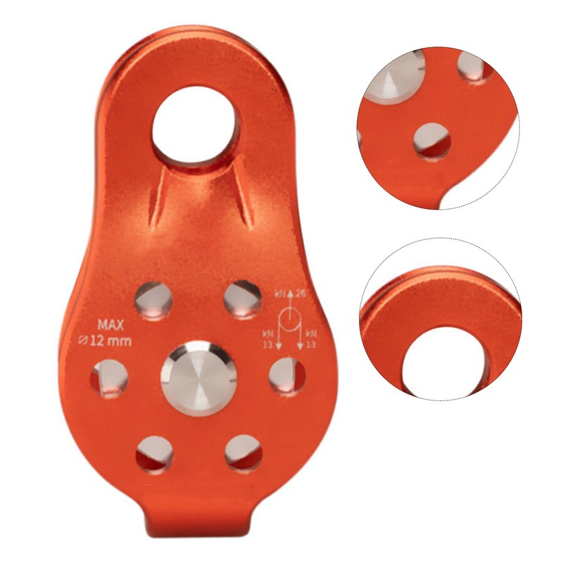 Fixed Single Pulley Cave Exploration Crossing Rescue Lifting Aluminium Alloy