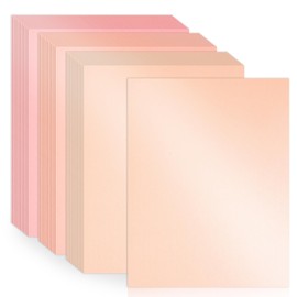 Whaline 30 Sheet Gradient Pink Shimmer Cardstock 8.3 x 11.7 Inch Thick Card Stock Paper 92lb/250gsm Printer Paper for Prints DIY Craft Making Supplies
