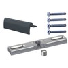 NAJDER Window Balcony Handle with Moving Latch, Corrosion Resistant, Anodized