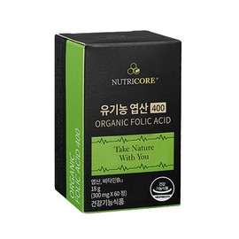 Nutricore Folic Acid 400 60 tablets 1 unit / 뉴트리코어 엽산 400 60정 1개