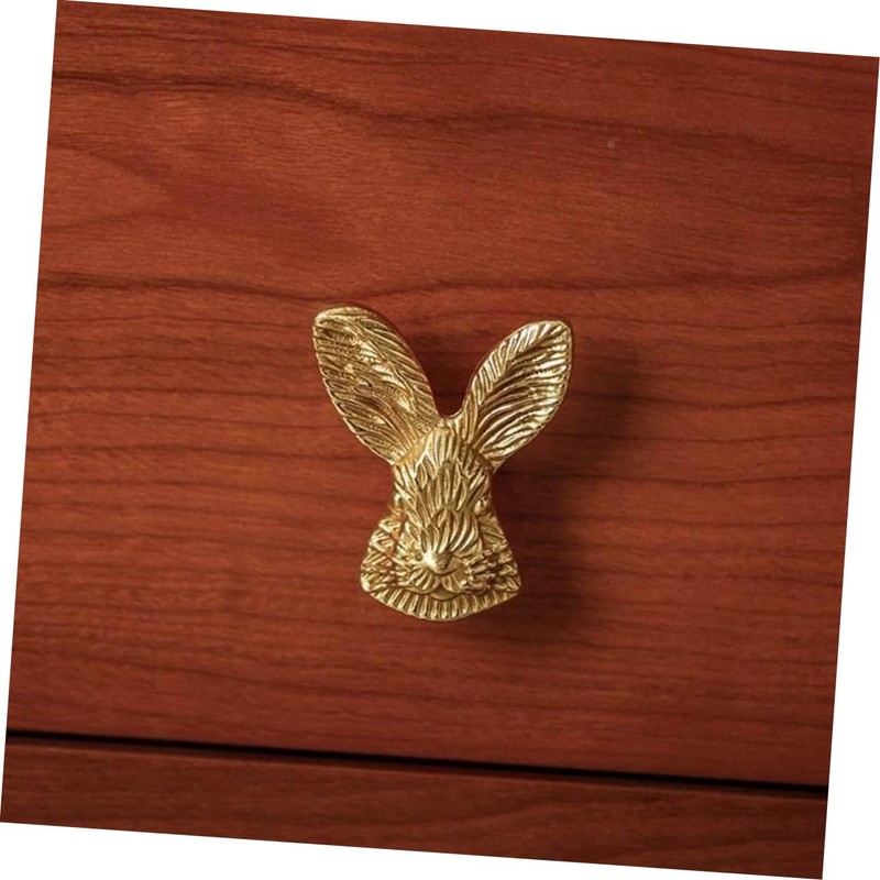 Operitacx 2pcs Cabinet Door Knobs Rabbit Head Handles for Kitchen