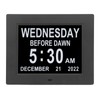 8inch Digital Day Calendar Clock Alarm Reminders 8 Languages Large