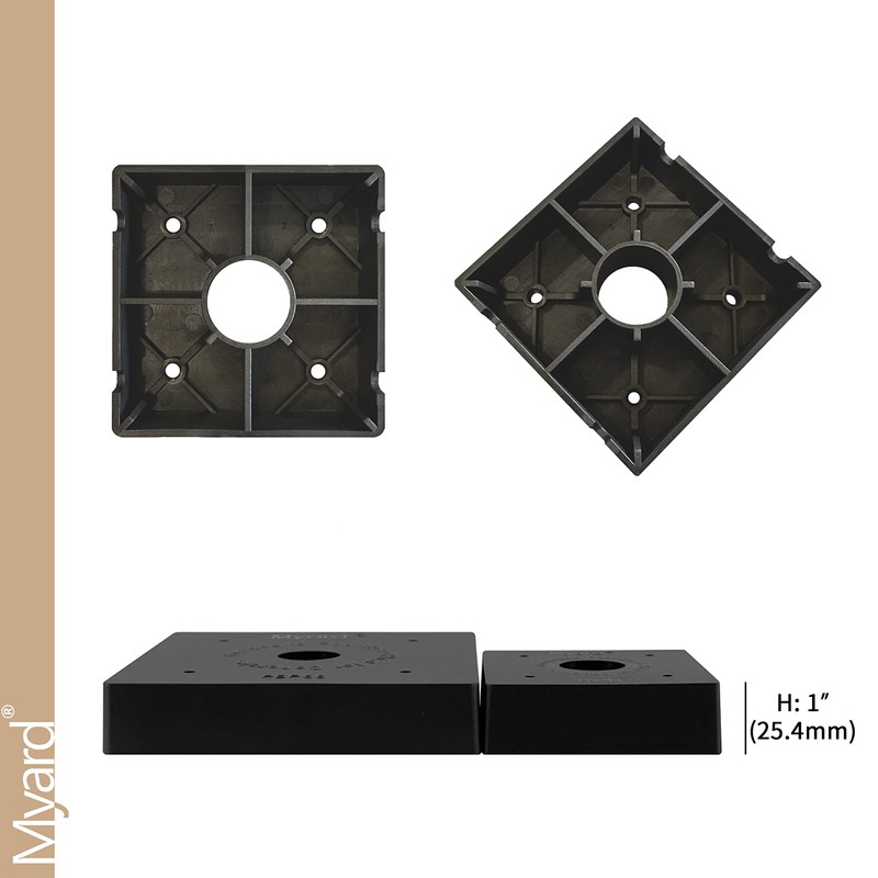 PBP Myard 4x4 Post Base Plate for Wood Post, Anti-UV