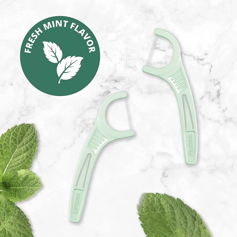 300 CT Plackers Micro Mint Dental Floss Tooth Picks Plastic