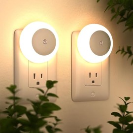 4 Pack Luz de Noche Enchufable,Luces nocturnas se conectan a la pared para Niños,con Sensor de Luz de Atardecer a Amanecer, luz nocturna LED 0.5W para