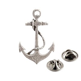Antique Pewter Anchor Pin A1026