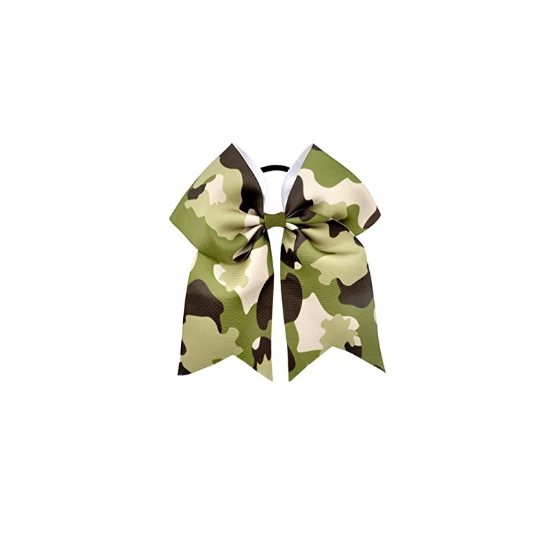 BBTDIN Camouflage Hair Clip, Green Tye Dye Ponytail Holder Bow