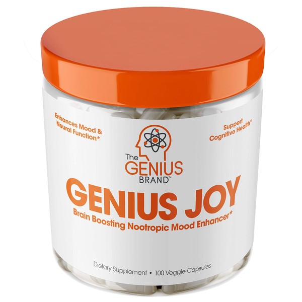 Genius Joy - Nootropic Supplement w/Sam-e, Panax Ginseng & L-Theanine – 100 Veggie Pills