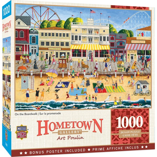 Masterpieces 1000 Piece Jigsaw Puzzle for Adults, Family, Or Kids - On The Boardwalk - 19.25"x26.75"