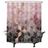 Ulticool Shower Curtain - Marble Ombre Pink Geometry - 180