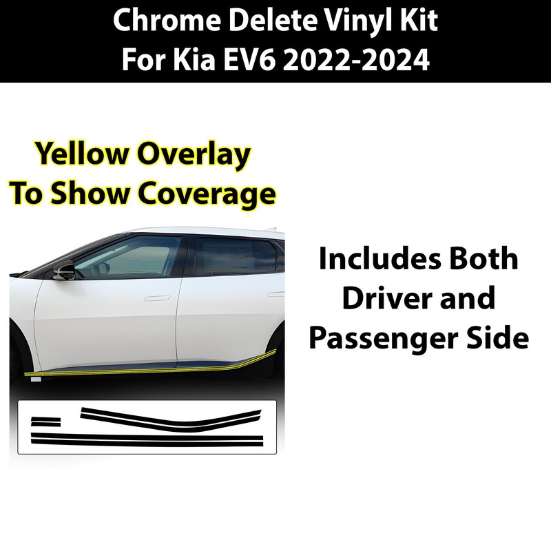 BOGAR TECH DESIGNS for Kia EV6 2022-2024 Side Skirt Chrome