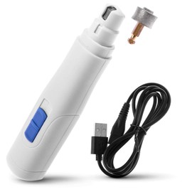 Home Zone Pet Electric Nail Grinder - 2-Speed Cordless Rechargeable Professional Pet Nail Trimmer with Replacement Grooming Wheel