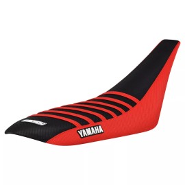 Yamaha YFZ 450 Gripper Seat Cover  2004-2013  RED/BLACK/RED ribs LOGO #200