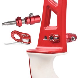 ELONG OUTDOOR Aluminium Archery Cushion Plunger + Magnetic Ambidextrous Arrow Rest Set- Recurve Bows Screw-in Pressure Button Metal Magnetic Rest for Right or Left Hand with Installation Tool