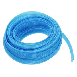 sourcing map Expandable Sleeving,3/4-inch 25ft Cable Sleeve, Sky Blue