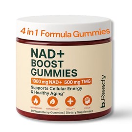 b.Ready Gomitas NAD+, suplemento NAD de 1000 mg de alta calidad con 500 mg de TMG, semilla de uva y extracto de pimienta negra - NAD+ para un envejeci