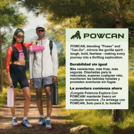 Powcan Taza Térmica 40oz Con Pajita 2 En 1 Y Tapa Con Pico