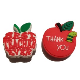 Unbranded Best Teacher Ever! 2pc Shoe Charms! NEW! For Shoes, Bracelets, Crafts & More!