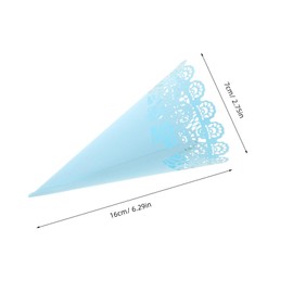 FELTECHELECTR 50pcs Hollow Lace Paper Cones for Wedding Celebrations Colorful Confetti Holders for Parties Events Elegant Decoration for Table Settings and Birthday Celebrations