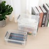 Sumnacon Multi-functional Pencil Case, Stackable Plastic Transparent Simple Clear Storage