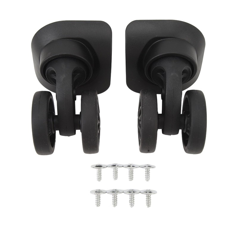 1 Pair ABS Rubber Universal Suitcase Wheels for Trolley Case,