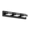 Ralbay LED Modern Bathroom Vanity Lights Black 3-Light 24inch Matte