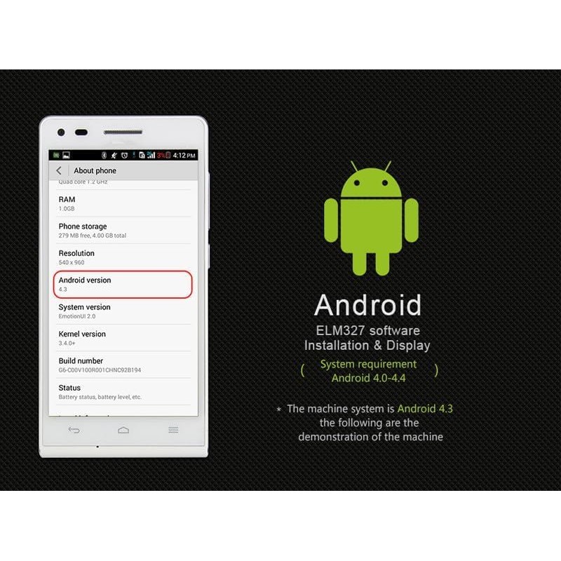 ELM327 OBD2 Code Reader Bluetooth Scan Tool, Car Auto Interface
