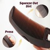 Heyumybit Dandruff Comb,2 Pcs Hollow Tooth Comb for Dandruff Removal,Pressable