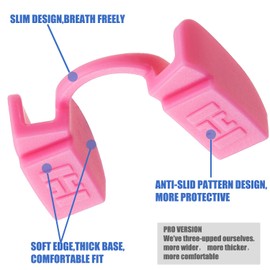 Weightlifting Mouthpiece for Fitness and Gym, Powerlifting Mouth Guard All Types of Strength Sports, Low Jaw, No Contact (2 PACK PINK)