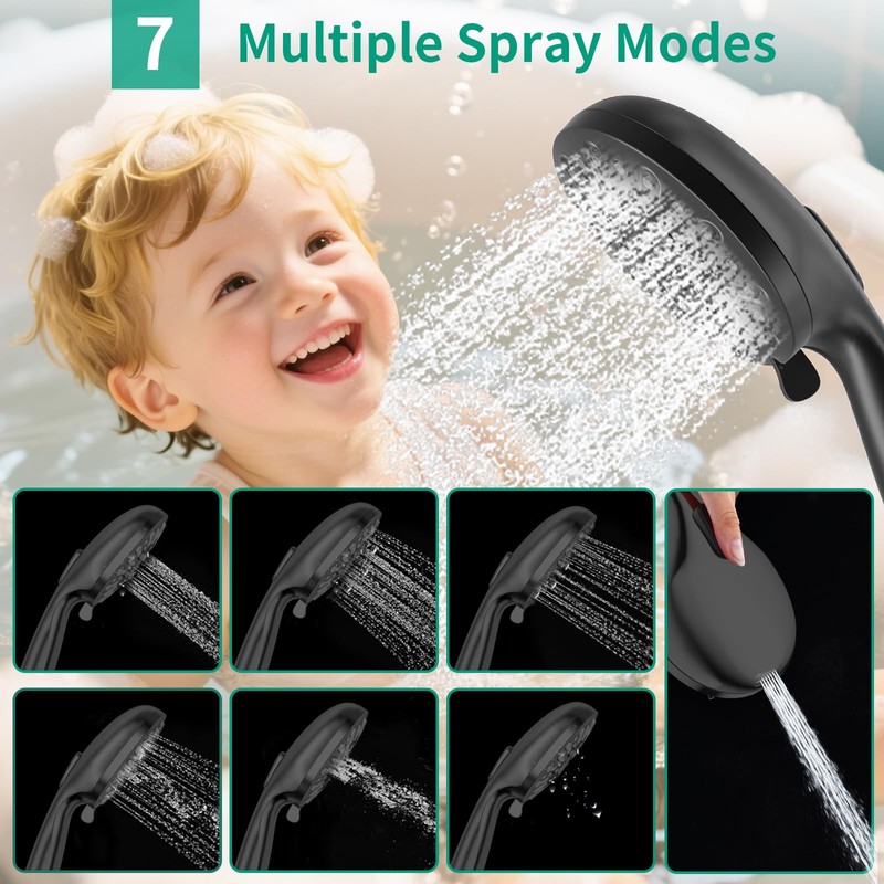 HEROBAI 10" Filtered Rain Shower Head with Handheld Spray Combo,