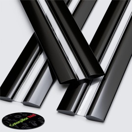 3X 200mm Black Low Profile Flex Hinges, Flexible Living Hinges, Continuous Acrylic Piano Hinges