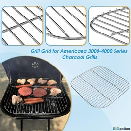 BBQration Cooking Grate Replacement Parts for Americana 3000-4000 Series Charcoal Grill Walk-A-Bout, Swinger, Sizzler and Traveler Series Grill Parts