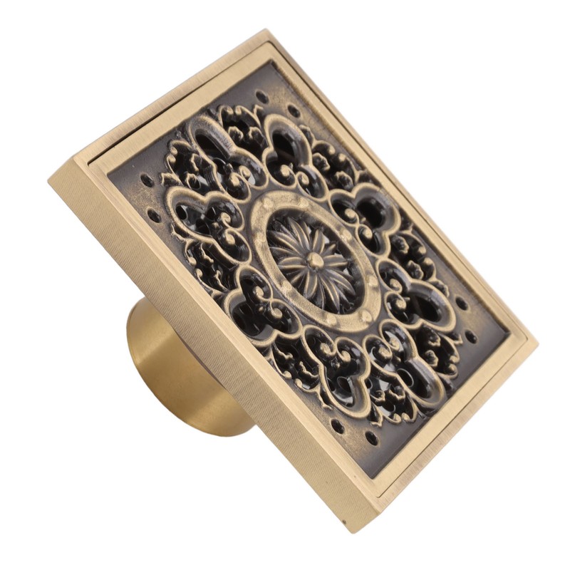 Copper Floor Drain Squared Retro Large Flow Odor Proof Shower
