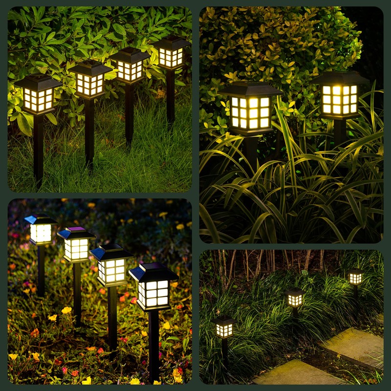 SOLPEX 16 Pack Solar Outdoor Lights, Path Lights, Walkway Lights